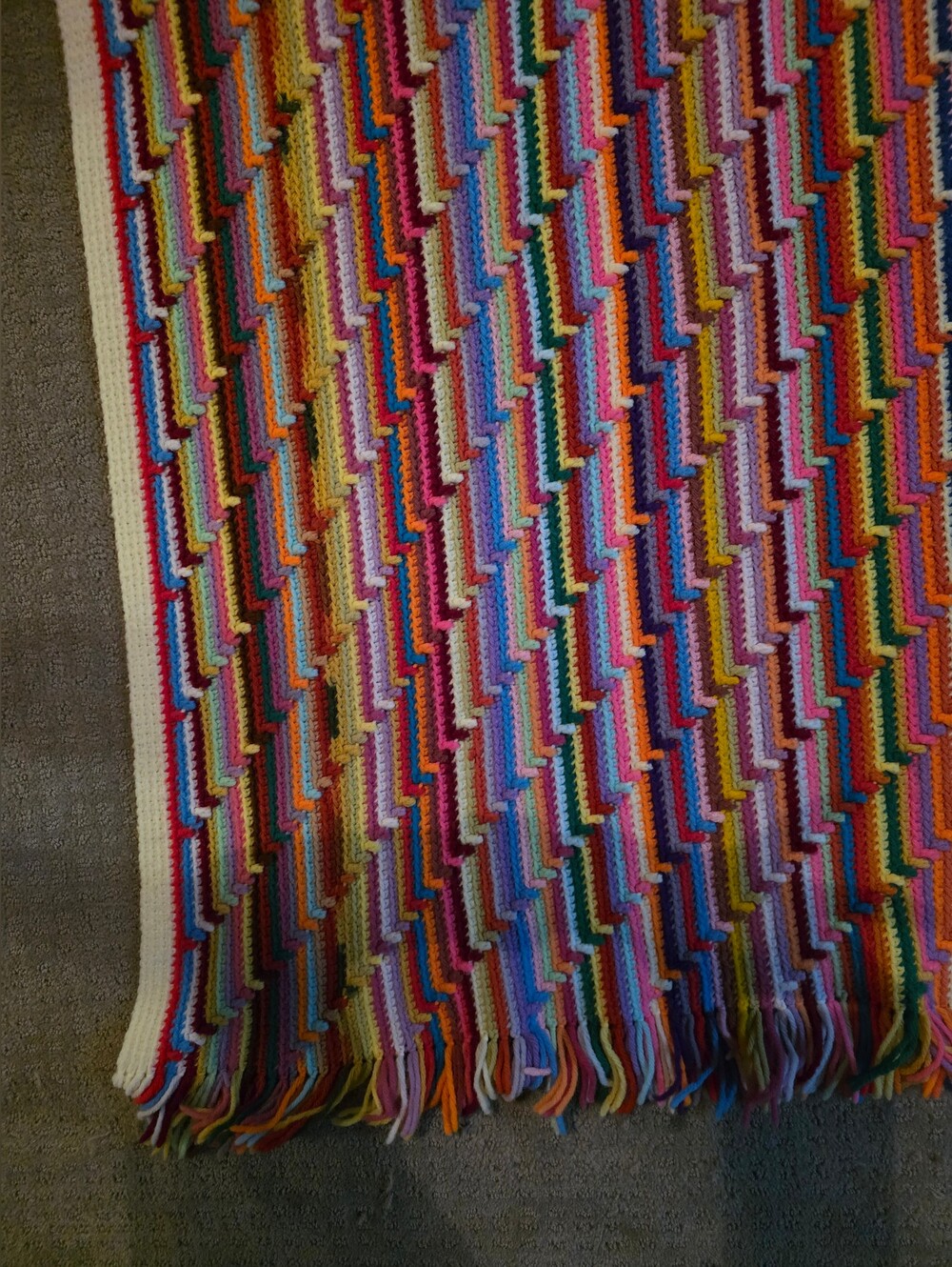 Handmade Afghan Multicolor Crochet Throw Blanket (72 By 44 Inches)